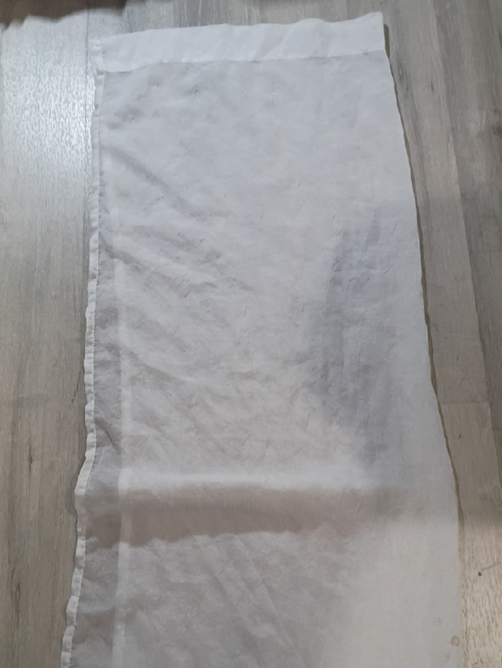 1 White Linen-Look Fabric Panel